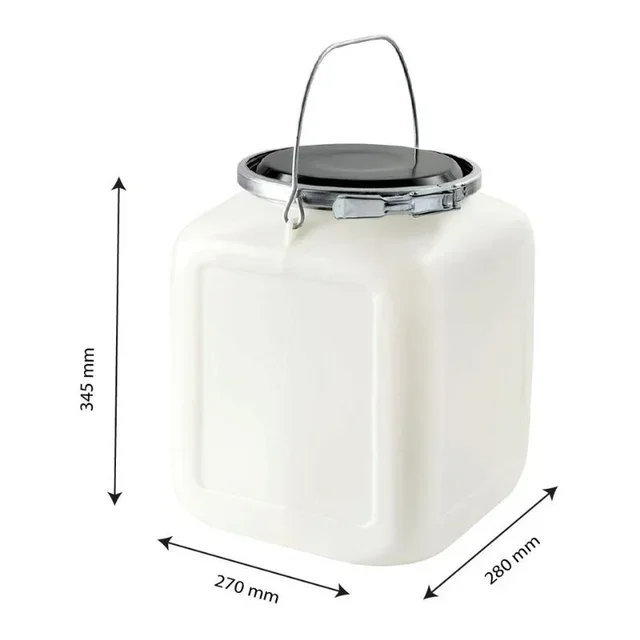 20 Liter White Carboy with Metal Knee Guard