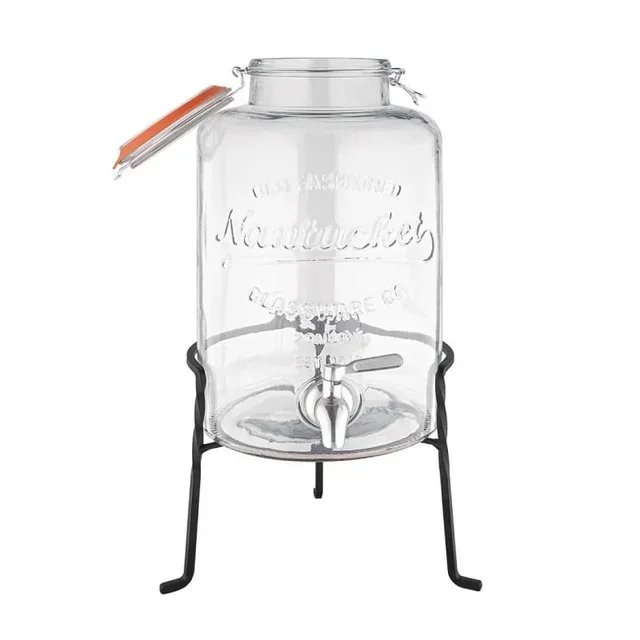 Large Glass Jar with Stand - 8.5 Litre Capacity
