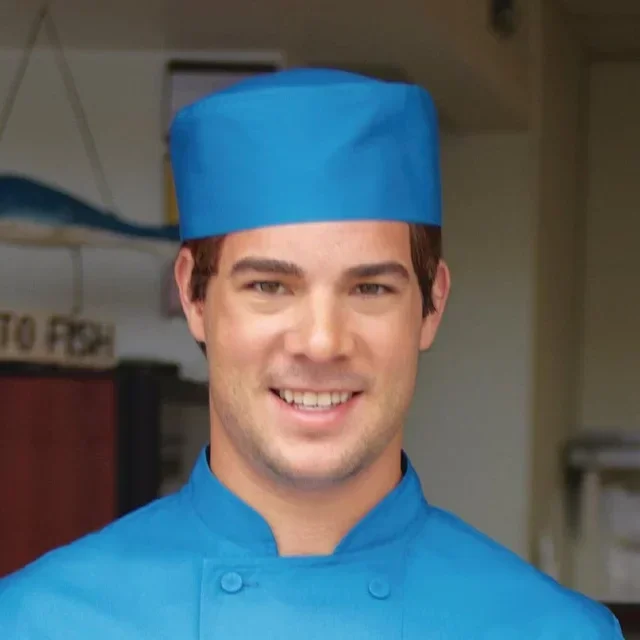 Blue Chef Hat - Adjustable One Size