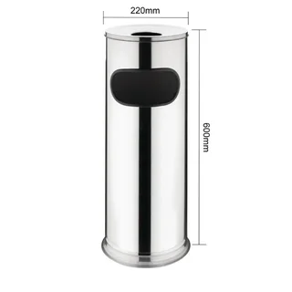 Outdoor Ashtray Stainless Steel 18L - Design Post for Public Spaces
