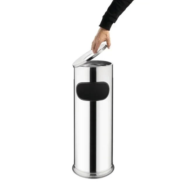 Outdoor Ashtray Stainless Steel 18L - Design Post for Public Spaces
