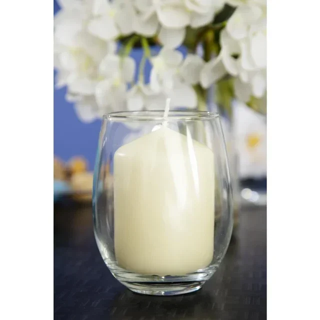 Ivory Pillar Candles 60x150mm - Set of 12 - Unscented Vegetable Wax