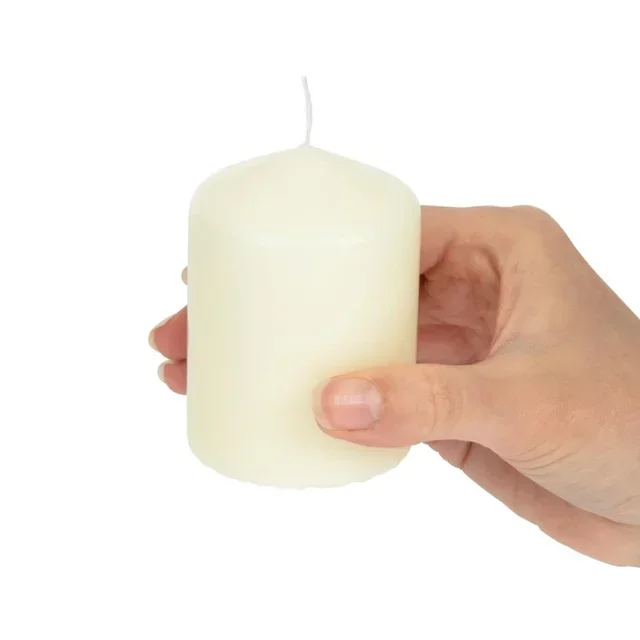 Ivory Pillar Candles 60x150mm - Set of 12 - Unscented Vegetable Wax