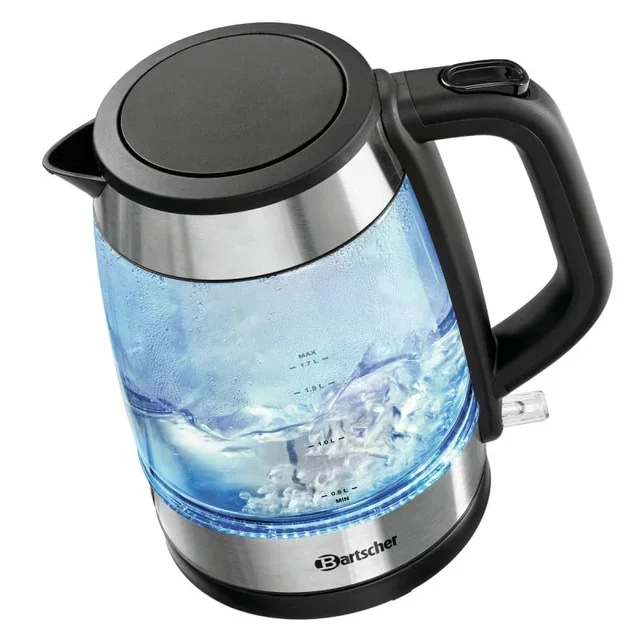Elektrischer Wasserkocher Transparent 1,7 Liter - Borosilikatglas