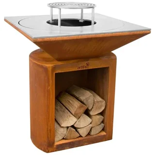 G2 Corten Garten-Feuerschale 90 cm - Edelstahl