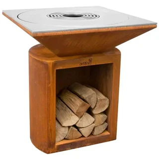 G2 Corten Garten-Feuerschale 90 cm - Edelstahl