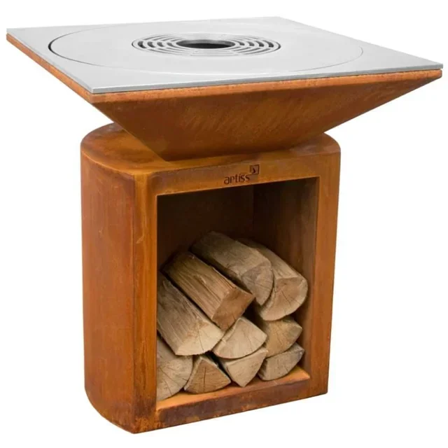 G2 Corten Garten-Feuerschale 90 cm - Edelstahl