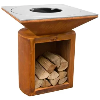 G2 Corten Garten-Feuerschale 90 cm - Edelstahl