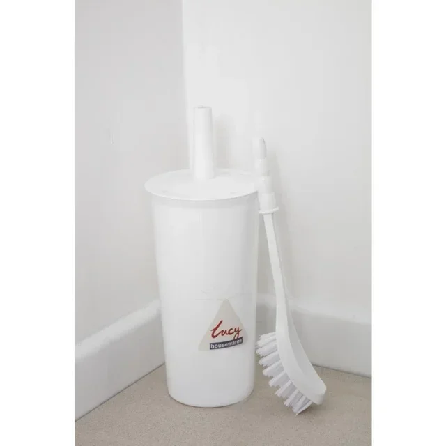 Brosse Toilettes avec Support - Design Blanc Épuré