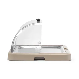 UNIQ Buffet Display Case - Sliding Beige Front