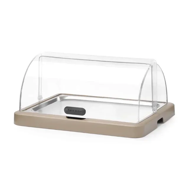 UNIQ Buffet Display Case - Sliding Beige Front