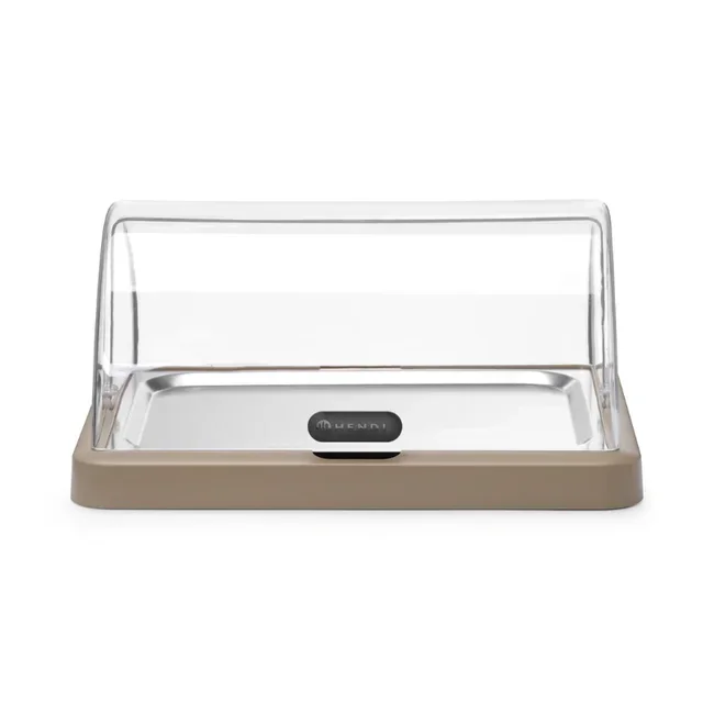 UNIQ Buffet Display Case - Sliding Beige Front