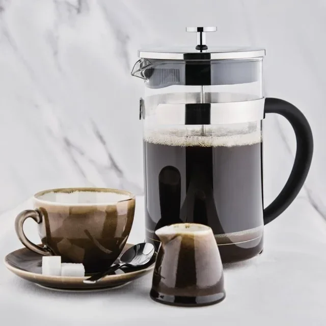 French Press Coffee Maker Stainless Steel 12 Cups 1.5 L