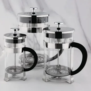 Edelstahl French Press 6 Tassen 800ml - Kaffeebereiter Stempelkanne