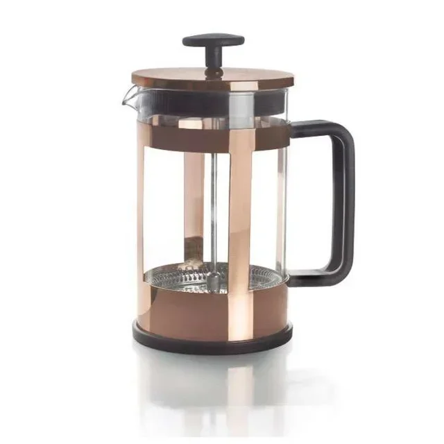 Copper French Press Coffee Maker 350ml - Manual Plunger