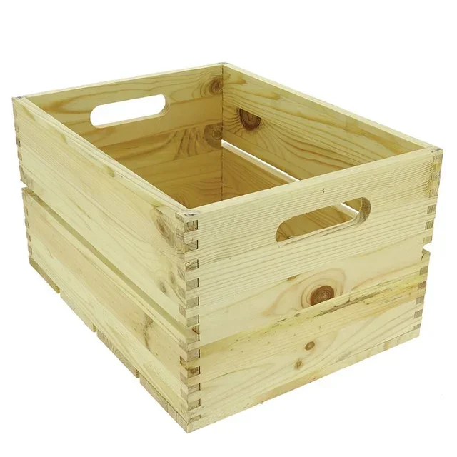 Solid Pine Wood Crate - Size 360 x 270 x 200 mm