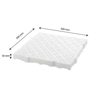 Drainage Mat 50x50 cm - Height 50 mm - White
