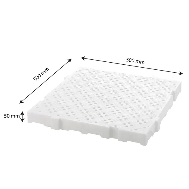 Drainage Mat 50x50 cm - Height 50 mm - White