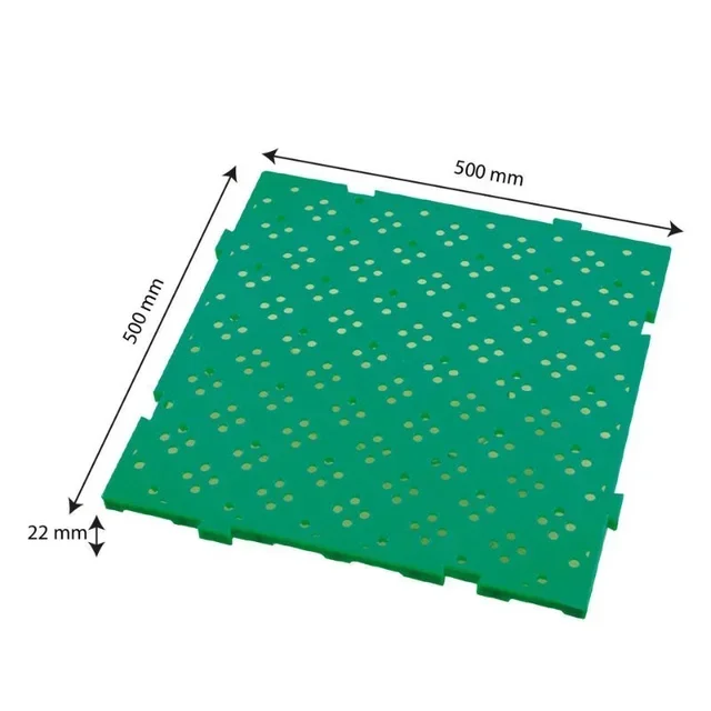 HACCP Floor Mat 50x50 cm - Thickness 22 mm - Food Grade Green