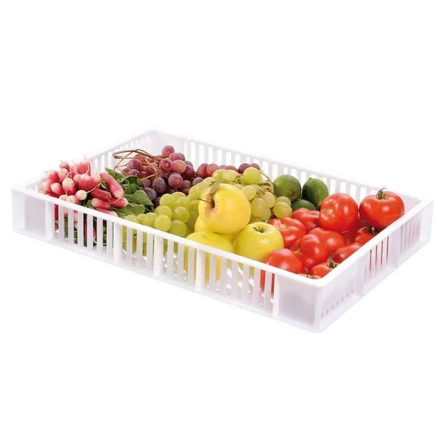 Gelochte Kiste 600x400 mm 15L Weiß