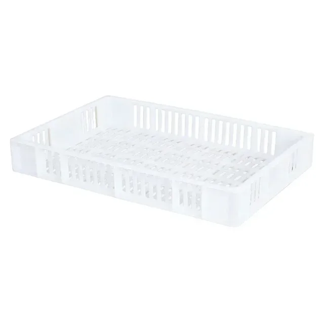 Gelochte Kiste 600x400 mm 15L Weiß