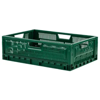 Foldable Stackable Crate 600x400 36L Green
