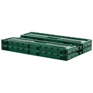 Foldable Stackable Crate 600x400 36L Green