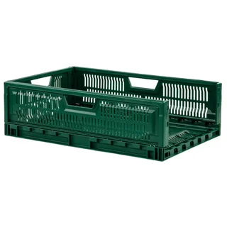 Foldable Stackable Crate 600x400 36L Green
