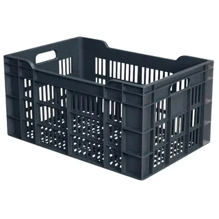 Caixa perfurada 60L 600x400 mm - Cinzento