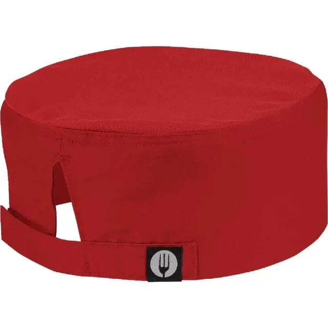 Professional Red Chef Skull Cap - One Size Fits All