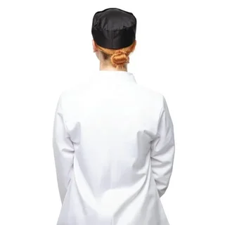 Black Polycotton Chef Hat Size S - Professional Kitchen