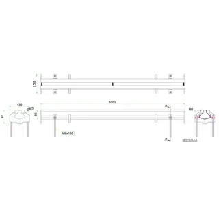 Calha Ranhurada Conectável 1000x65 mm - Grelha de Drenagem Linear 1 Metro
