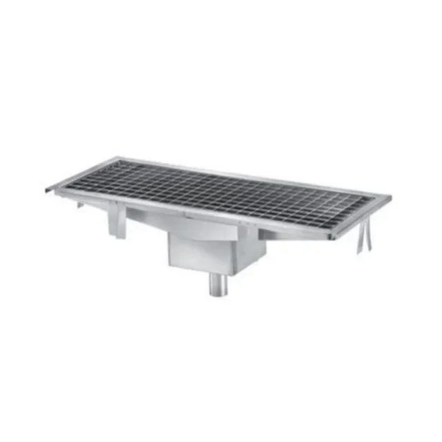 Stainless Steel Floor Drain 100 x 30 cm - Vertical Drainage
