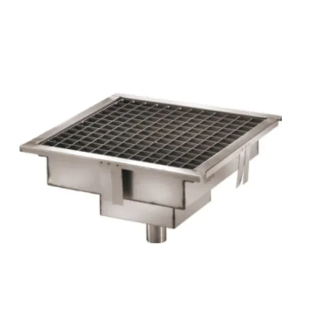 Stainless Steel Floor Drain 30x30 cm - Side Drainage
