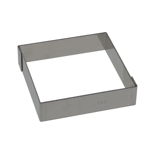 Stampo Quadrato Acciaio Inox 80x80 mm - Cerchio per Crostata Professionale