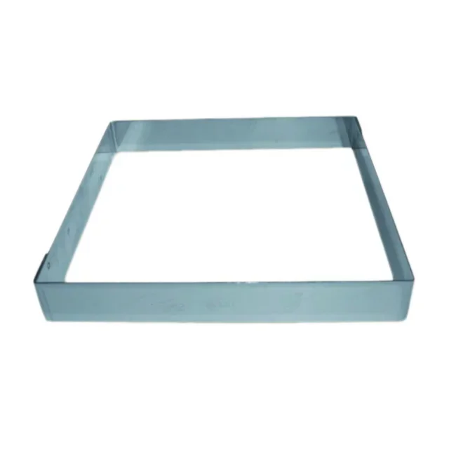 Stampo Quadrato Acciaio Inox 18 cm - Cerchio per Entremet Pasticceria