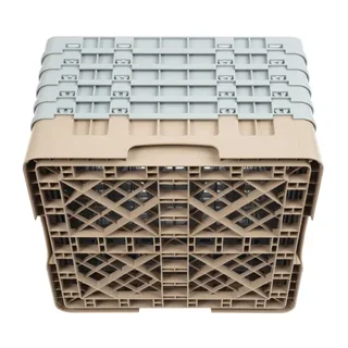 Scatola Porta Bicchieri 36 Scomparti Camrack Beige 50x50 cm