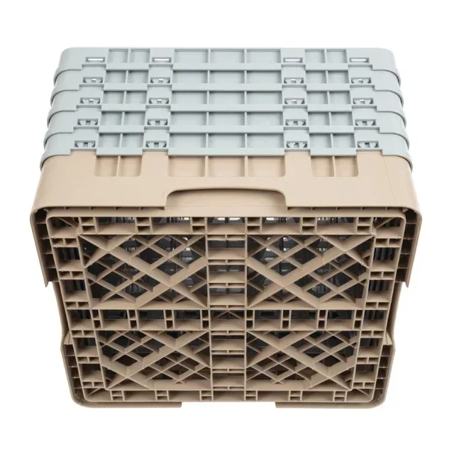 Scatola Porta Bicchieri 36 Scomparti Camrack Beige 50x50 cm