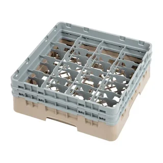 Storage Rack 16 Compartments for Camrack Glasses Beige 500x500 mm