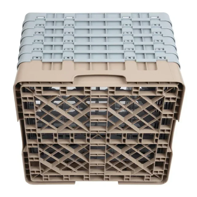 Estantería de Almacenamiento 16 Compartimentos para Vasos Camrack Beige 500x500 mm