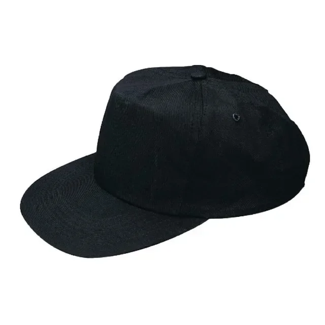Black Solid Color Baseball Cap - Adjustable One Size