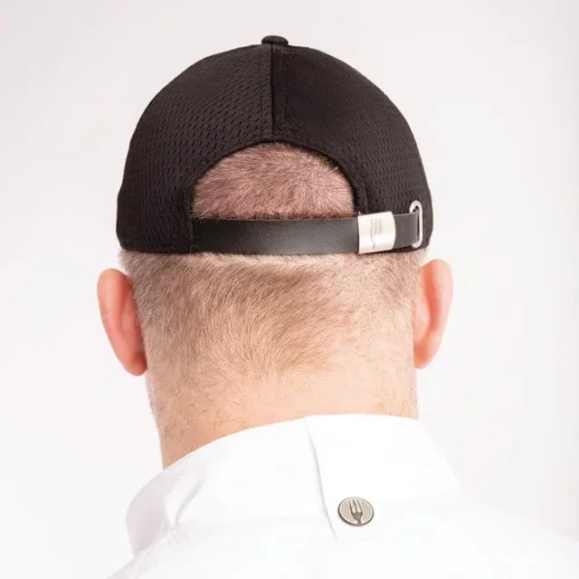 Black Baseball Cap Grey Trim - One Size