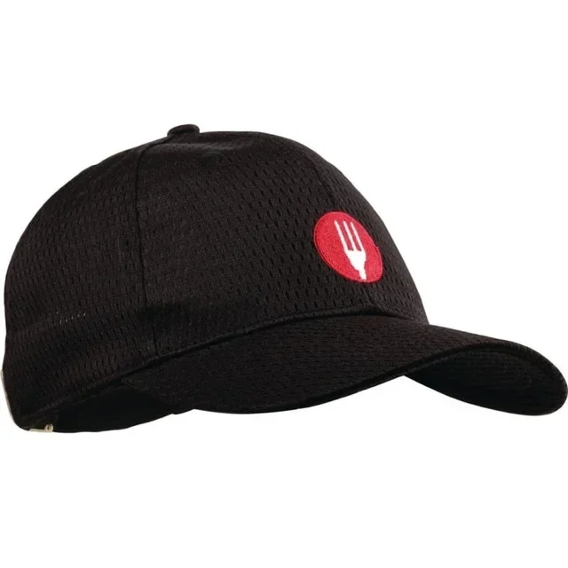 Black Polycotton Baseball Cap - Adjustable One Size