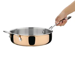 Panela de Cobre Tri-Ply Compatível com Indução - Diâmetro 24 cm