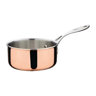 Casserole Cuivre Triple Paroi Compatible Induction - Diamètre 16 cm