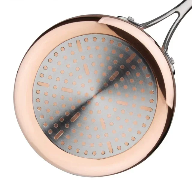 Casserole Cuivre Triple Paroi Compatible Induction - Diamètre 16 cm