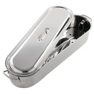 Professional Stainless Steel Fish Kettle - 50 cm Length