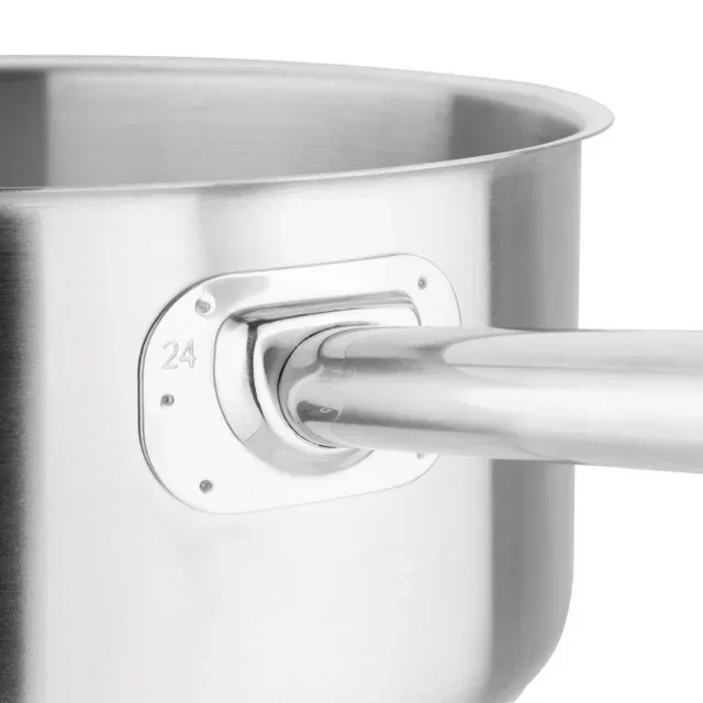 Professional Stainless Steel Stockpot Ø 24 cm - 5 Liter Capacity