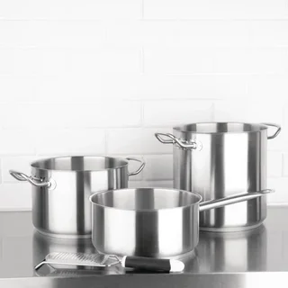 Professional Stainless Steel Stockpot Ø 24 cm - 5 Liter Capacity
