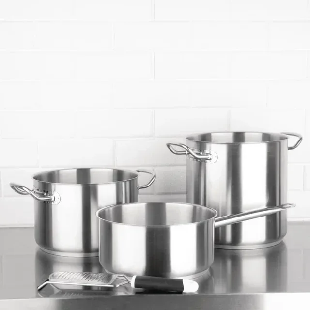 Professional Stainless Steel Stockpot Ø 24 cm - 5 Liter Capacity